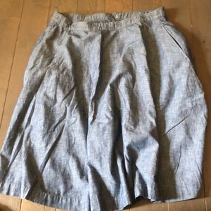 👑Lane Bryant Chambray Skirt with Pockets